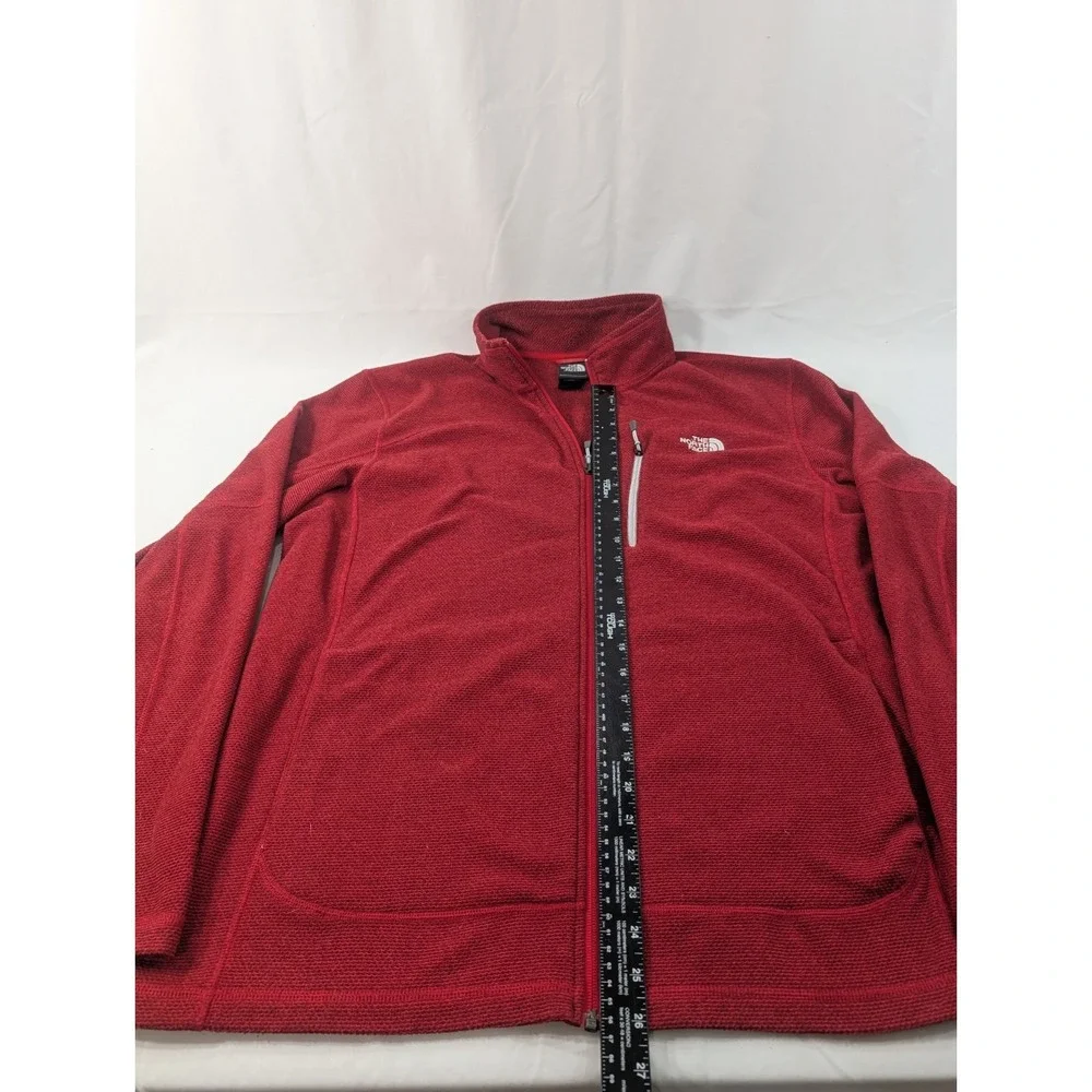 XL The North Face Canyonlands Full‎ Zip Stretch Fleece Sweater Jacket Brick Red
